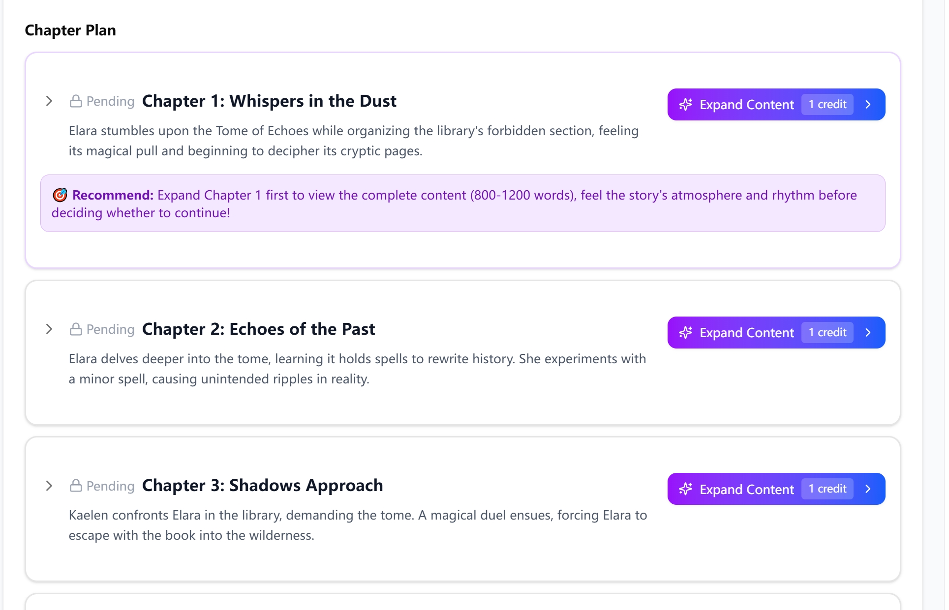 AI Story Generator sample result 2